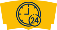 clock with 24 hours mark
