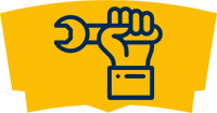 hand with a wrench
