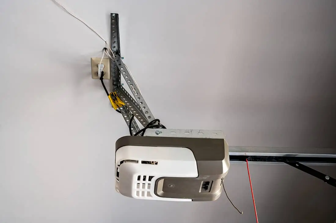 garage door opener and tilted hanger kit