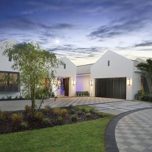 black garage doors