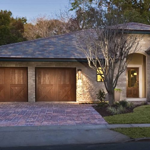 overlay wood garage doors