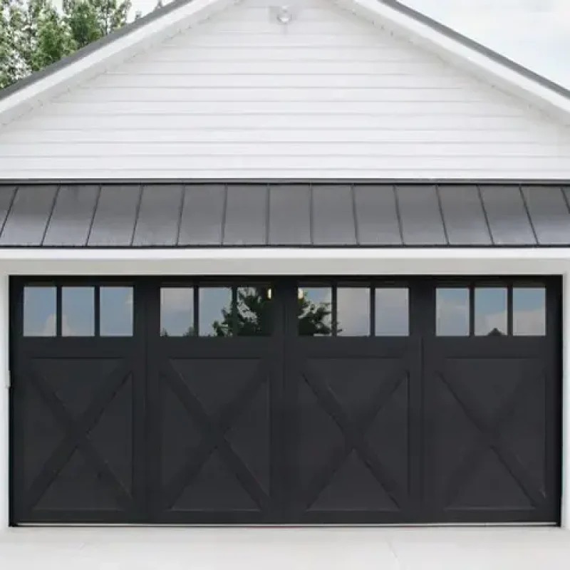 clopay garage door in black